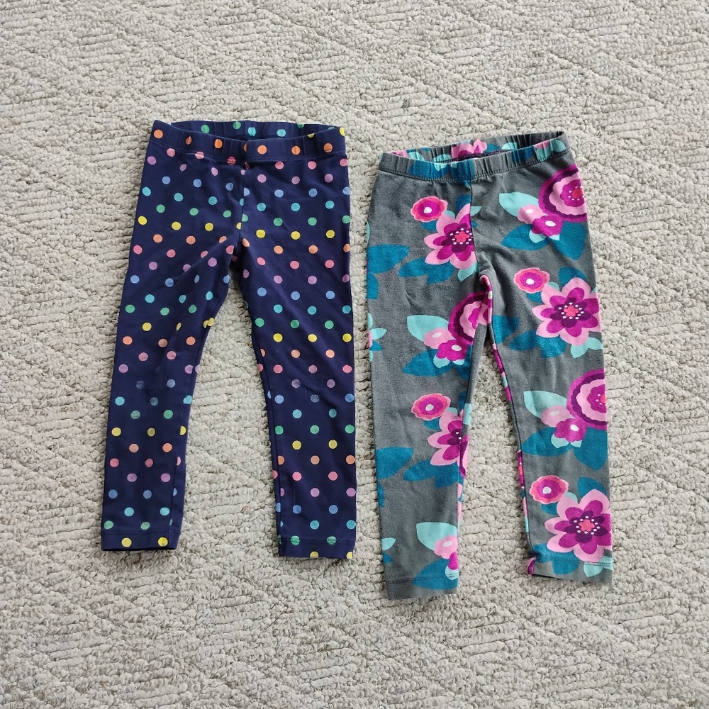 Bundle of girls leggings (3T) Primary and Gymboree